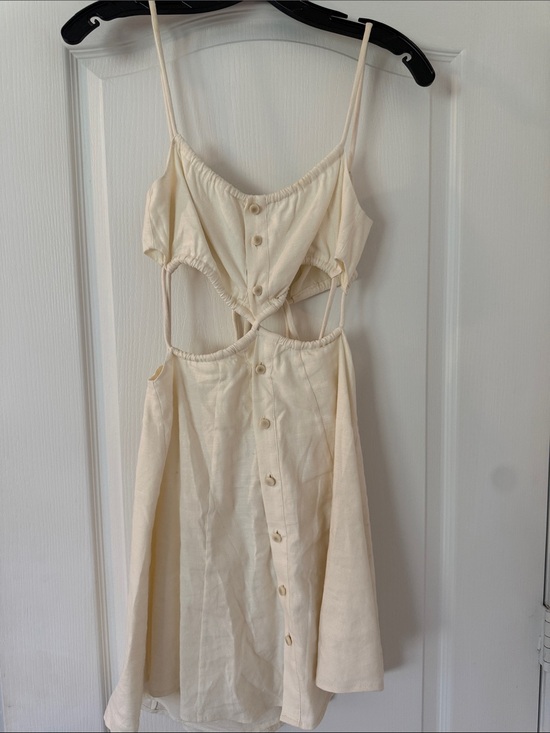 cult gaia Dresses & Skirts - cult gaia Cream Cutout Mini Dress
